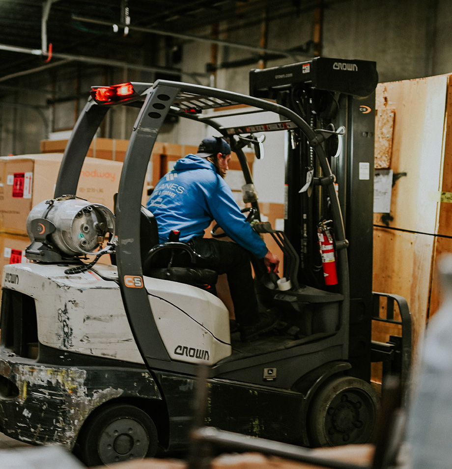 driving forklift